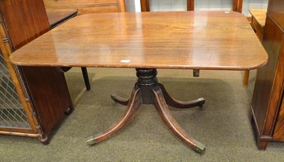 Lot 1190 - A Regency mahogany breakfast table, 123cm by 93cm by 70cm