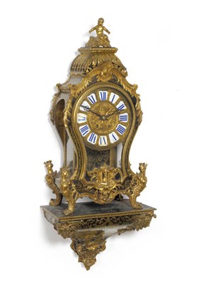 Lot 1426 - A French "Boulle" Striking Bracket Clock, late 19th Century, the elaborately decorated case...