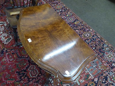 Lot 1200 - A Victorian rosewood fold over card table, 91cm by 44cm by 73cm