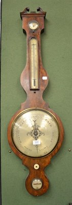Lot 1237 - An early 19th century mahogany wheel barometer, sprit level silvered dial signed F Barnasconi &...