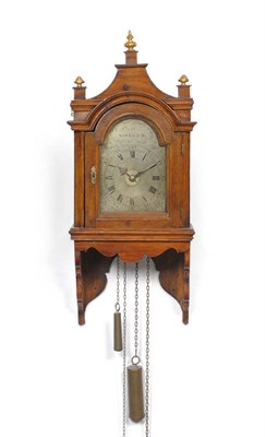 Lot 1434 - A Late 18th Century Hooded Wall Timepiece with Alarm, signed Rd Allen, Woolwich, circa 1780,...