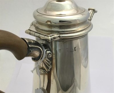 Lot 2000 - A George II Silver Coffee-Pot, Maker's Mark ?B, London, Probably 1742, tapering and on...