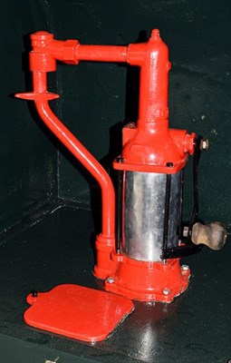 Lot 23 - A Workshop Oil Dispenser, repainted green and labelled Castrol, with red painted pump and...