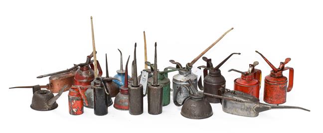 Lot 31 - ~ Twenty Assorted Oil Cans, of various shapes and sizes