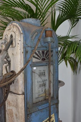 Lot 42 - ~ A 1930's Wayne Free-Standing Forecourt Petrol Pump Dispenser, complete with rubber hose and...