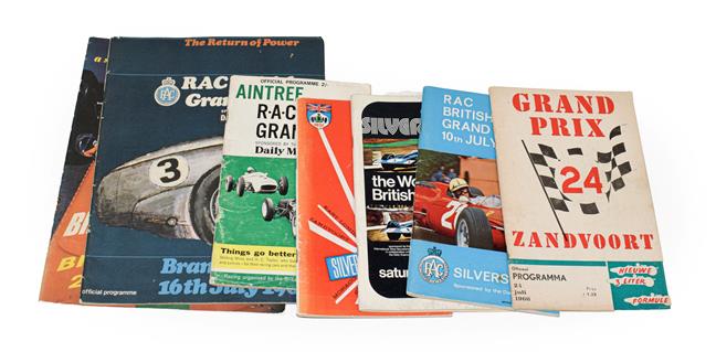 Lot 61 - Race Programmes: Aintree July 15th 1961 RAC British Grand Prix Silverstone RAC British Grand...