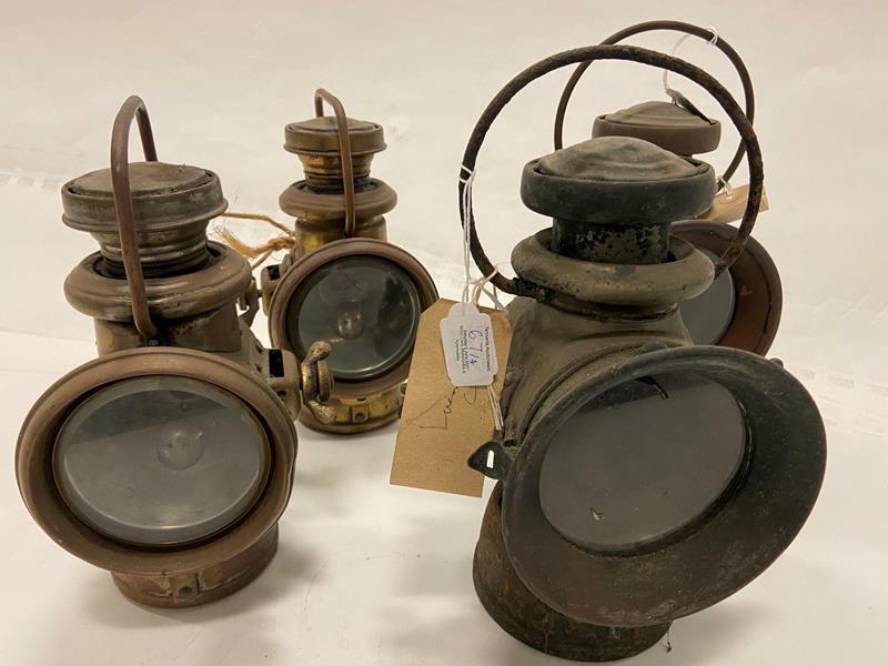 Lot 67 - A Pair of Powell & Hanmer Brass Motor Vehicle Lamps, each applied with manufacturer's plaque...