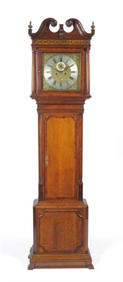 Lot 1450 - An Oak and Mahogany Eight Day Longcase Clock, signed Coats Wigan, circa 1770, swan neck...