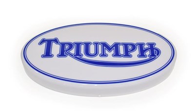 Lot 100 - An Illuminated Car Display Sign: Triumph, with low voltage transformer, 58cm diameter