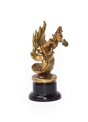 Lot 118 - An Unusual Solid Brass Accessory Radiator Mascot, as an Eastern mythological figure, mounted on...