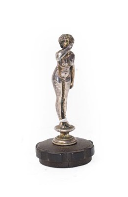Lot 121 - A 1920's Nickel Plate Accessory Radiator Mascot, as a naked lady, mounted on an Austin 7...