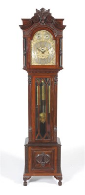 Lot 1455 - A Mahogany Chiming Longcase Clock, signed William Cole, Weston Super Mare, circa 1900, with...