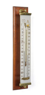 Lot 1457 - A Brass Mounted and Glass Thermometer, signed Jno Jones, 338 Strand, London, circa 1880,...