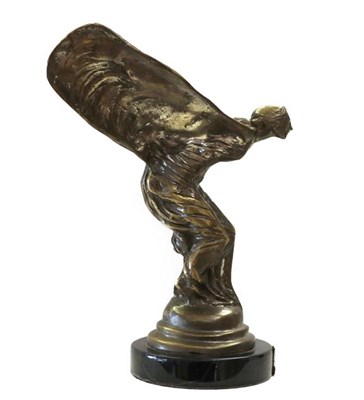 Lot 164 - Rolls-Royce: A Reproduction Brass and Nickel-Plated Accessory Mascot, as the Spirit of Ecstasy with