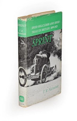 Lot 182 - T H Nicholson Sprint (Speed Trials), handbook with dust cover