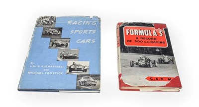 Lot 183 - C A N Mann Formula 3 and 500cc Racing, hardback with dust cover Louis Klemantaski and Michael...