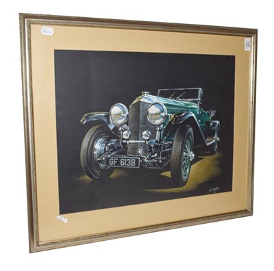 Lot 186 - Phil Ingle (Contemporary) 4.4 Bentley Motor Car, registration GF 6138 Signed, watercolour, 43cm...