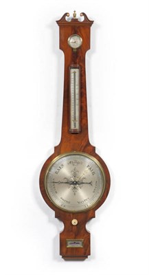 Lot 1460 - A Mahogany 10-inch Wheel Barometer, signed D Luvate, Preston, circa 1840, the well figured case...