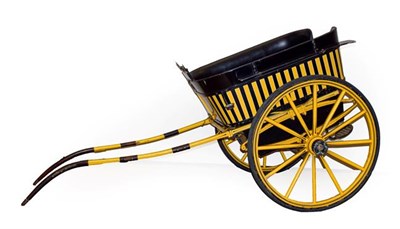 Lot 200 - Mills & Sons of Paddington: A Late 19th Century Governess Cart, with black and yellow painted...