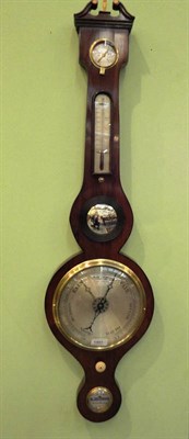 Lot 1461 - A Rosewood Wheel Barometer, signed Allison & Co, Richmond, circa 1850, with swan neck top,...