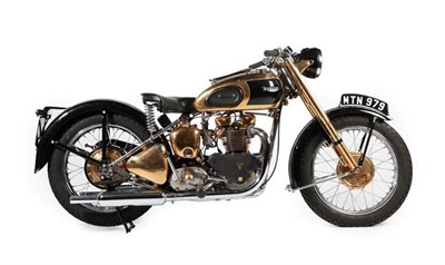 Lot 226 - ~ 1949 Triumph T100 650cc Gold-Plated Motorcycle Registration number: MTN 979 Date of first...
