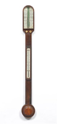 Lot 1464 - A Mahogany Stick Barometer, signed Negretti & Zambra, 1 Hatton Garden, 59 Cornhill, 122 Regent...