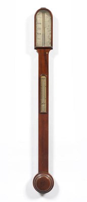 Lot 1465 - A Rosewood Stick Barometer, signed G Cartwright, Preston, circa 1860, well figured arched case with