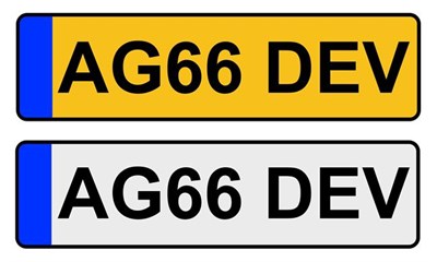 Lot 271 - Cherished Registration Number: AG66 DEV, with retention document, expires 16 11 2026 (no number...