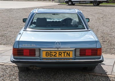Lot 297 - 1985 Mercedes 380-SL Auto Convertible Registration number: 862 RTN Date of first registration:...