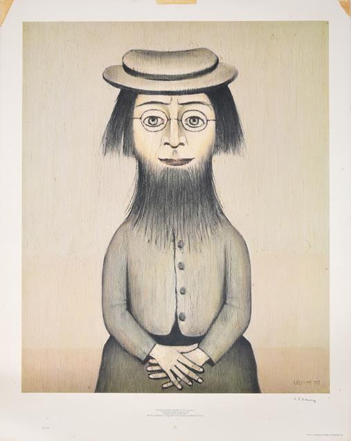 Lot 2009 - After Laurence Stephen Lowry RBA, RA (1887-1976)  ''Woman with Beard'' Signed, with the...