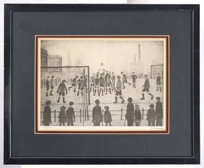 Lot 2011 - After Laurence Stephen Lowry RBA, RA (1887-1976) ''The Football Match'' Signed in pencil and...
