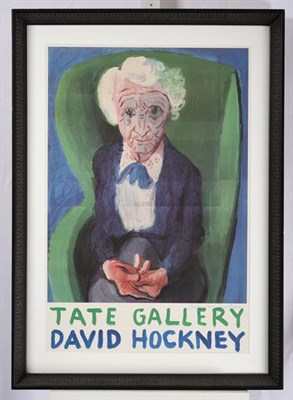 Lot 2021 - After David Hockney OM, CH, RA (b.1937)  ''My Mother, (Bridlington)'' 1988 Signed, offset...