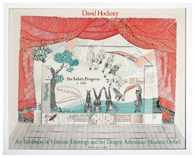 Lot 2023 - After David Hockney OM, CH, RA (b.1937)  ''The Rake's Progress'' Lithographic poster created in...