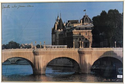 Lot 2025 - After Christo and Jeanne-Claude (1935-2020) (1935-2009) American  ''Wrapped Pont Neuf Paris''...