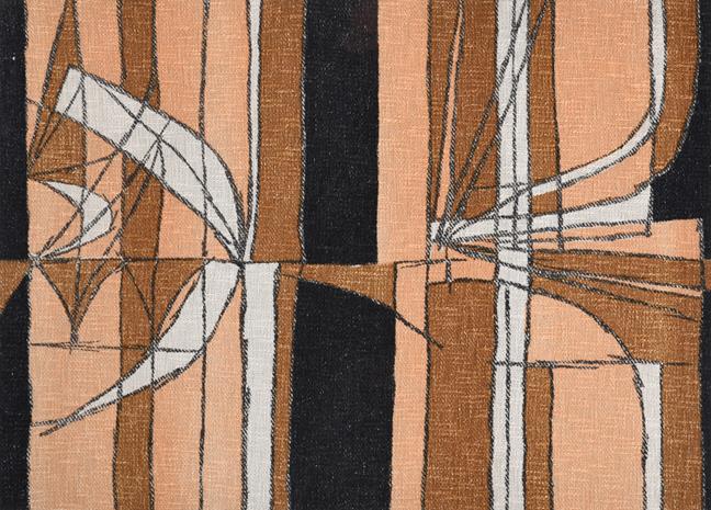 Lot 2046 - Trevor Bates (20th/21st century) ''Henge'' (1960) for Edinburgh Weavers Screen printed cotton...