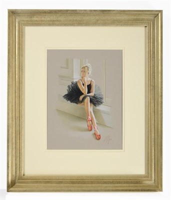 Lot 2057 - Kay Boyce (Contemporary) ''Black Swan'' Signed, pastel, 32cm by 24cm  Artist's Resale...