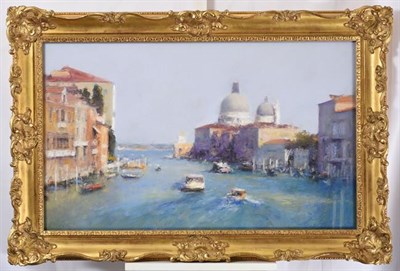 Lot 2061 - Bob Richardson PS (b.1938) The Grand Canal, Venice Signed, pastel, 99cm by 59cm  Provenance: Walker