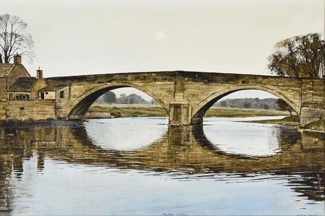 Lot 2075 - Peter Brook RBA (1927-2009) ''Bolton Bridge'' Signed and inscribed, oil on canvas, 50cm by 75cm...