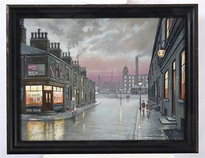 Lot 2083 - Steven Scholes (b.1952)  ''A Lancashire Street'' Signed, inscribed verso, oil on canvas, 44cm...