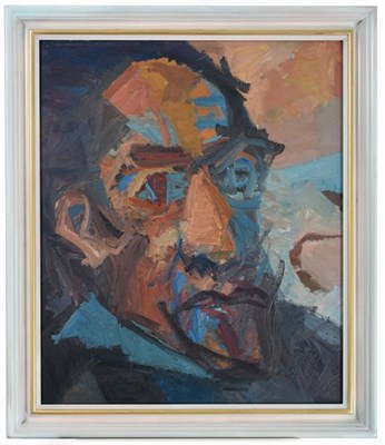Lot 2101 - Dave Pearson (1937-2008) Self Portrait (1990) Oil on board, 75cm by 62.5cm  Artist's Resale...