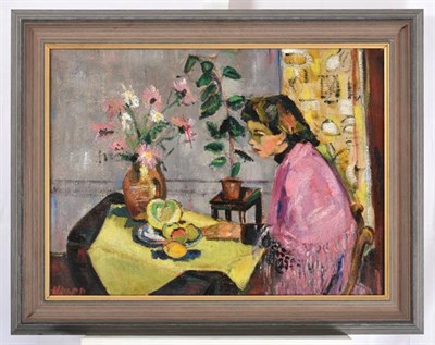 Lot 2104 - Elizabeth Knapp (20th century) Joan Signed, oil on board, 44cm by 59.5cm  Exhibited: Artists...