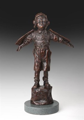 Lot 2111 - Graham Ibbeson MA (b.1951) ''Little Grimethorpe Flyer'' Signed and numbered 5/9, dated 2001, bronze