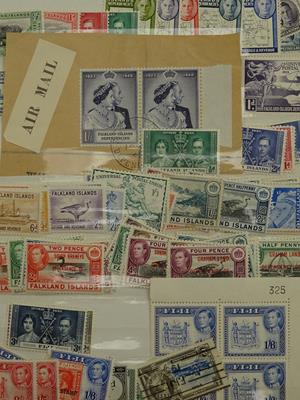 Lot 2010 - Large Worldwide Accumulation In Four Boxes incl. Commonwealth in stockbooks with much KGVI...