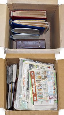 Lot 2013 - Worldwide Accumulation in two boxes incl. various modern topical miniature sheets, Austria...