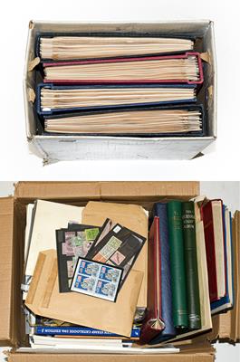 Lot 2024 - Worldwide accumulation in 2 Cartons, 1000s of stamps, m/ss, booklets and postal history, with...