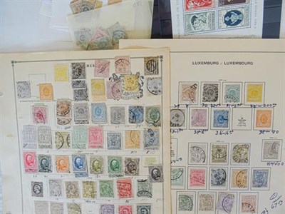 Lot 2034 - Benelux and Colonies, Carton with 1000s of mint and used stamps, on groups of pages, vintage albums