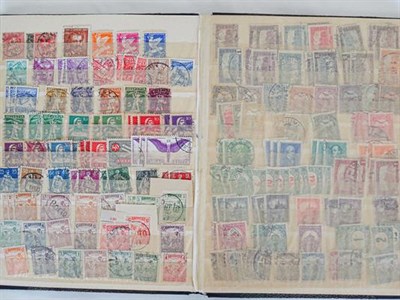 Lot 2034 - Benelux and Colonies, Carton with 1000s of mint and used stamps, on groups of pages, vintage albums
