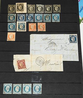 Lot 2058 - France 1849-52 Ceres used range incl. shades of 20c (6), 25c (13, incl.on entires x3), 40c...