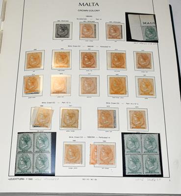 Lot 2077 - Malta 1861-2000 Mint Collection housed in a Lighthouse hingeless album with slipcase,...