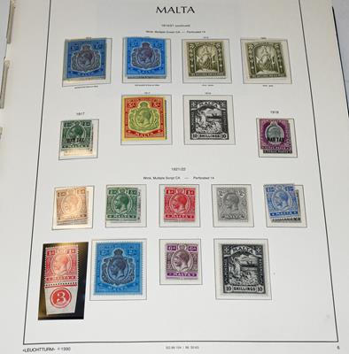 Lot 2077 - Malta 1861-2000 Mint Collection housed in a Lighthouse hingeless album with slipcase,...